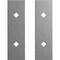 Ekena Millwork Premium Barn Door Hollow Core Plates (set of 2), PC Chrome GB6001HCPCR - alternate 5